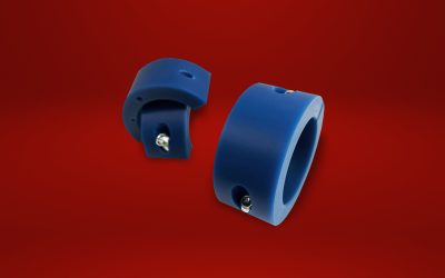 Componenti in Nylatron MC 901 Blu con Inserti Metallici: Resistenza e Precisione per Applicazioni Industriali settore automazione