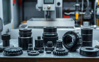 Tecnopolimeri torniti e fresati per componenti industriali